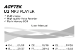 AGPtek Lecteur Mp3 USB 8Go Manual de usuario