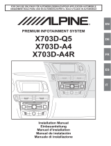 Alpine Electronics X703D A4 A4R A5 Q5 Q5R Guía de instalación