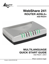 Atlantis Land WebShare 241 ROUTER ADSL2+ A02-RA241 Manual de usuario