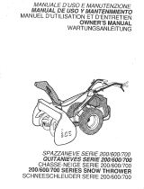 BCS Snow Thrower Pre-1995 El manual del propietario