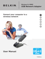Belkin ADAPTATEUR USB SANS FIL G+ MIMO #F5D9050FR Manual de usuario