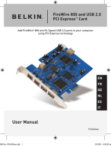 Belkin CARTE PCI EXPRESS™ FIREWIRE 800 ET USB 2.0 #F5U602EA Manual de usuario