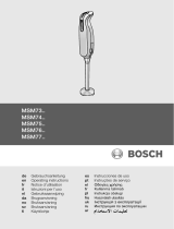Bosch MSM7401/01 El manual del propietario