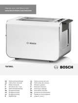Bosch TAT8611GB Styline 2 Slice Toaster El manual del propietario