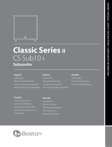 Boston Acoustics CSSSUB10IIBLK Manual de usuario