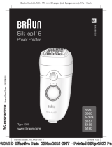 Braun 5580, 5380, 5-329, 5187, 5185, 5180, Power Epilator, Silk-épil 5 Manual de usuario