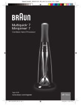 Braun Cordless Hand Processor MR 740 CC Manual de usuario