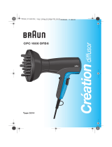 Braun CP1600 DFB6,  création diffusor Manual de usuario