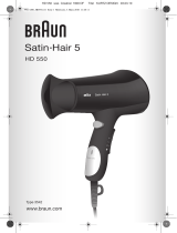 Braun HD 550 Satin Hair 5 Type 3542 El manual del propietario