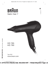 Braun HD 780,  HD 785,  Satin Hair 7 Manual de usuario