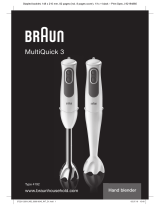 Braun MULTIQUICK 3 MQ3005 CREAM Manual de usuario