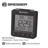 Bresser MyTime Easy II Radio controlled Alarm Clock El manual del propietario