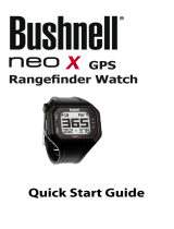 Bushnell Neo X GPS Rangefinder Watch Manual de usuario
