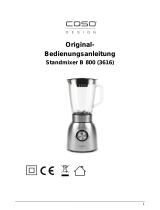 Caso Design Edelstahl Standmixer B800, 1000 W Instrucciones de operación