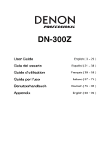 Denon Pro­fes­sional DN-300Z Manual de usuario