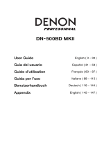 Denon Professional DN-500BD MKII Manual de usuario
