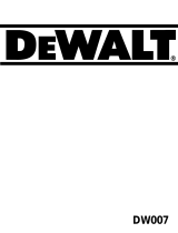 DeWalt DW 007 Manual de usuario