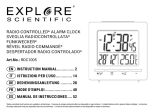 Explore Scientific Mini Radio-controlled Alarm clock El manual del propietario