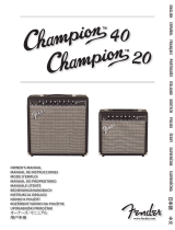 Fender Champion 40 1x12 Guitar Combo Amplifier Manual de usuario