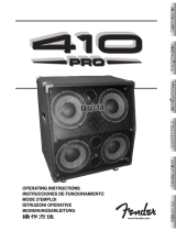 Fender 410 Pro SL Manual de usuario