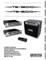 Fender TB-1200 & TB 600 El manual del propietario