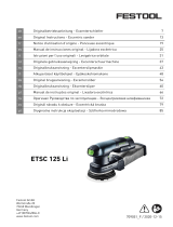 Festool ETSC 125 Li Eccentric Sander Manual de usuario