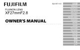 Fujifilm XF27mmF2.8 Manual de usuario