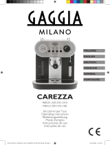Gaggia Milano Carezza - RI8523 SIN 042 GB El manual del propietario