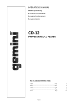 Gemini CD Player CD-12 Manual de usuario