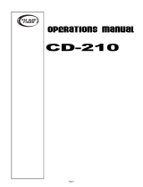 Gemini CD Player CD-210 Manual de usuario