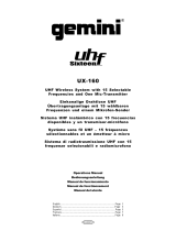 Gemini Industries UHF Sixteen UX-160 Manual de usuario