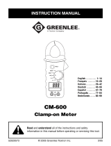 Greenlee CM-600 Clamp-on Meter ( Manual de usuario