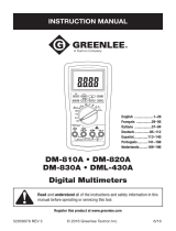 Greenlee DM-810A, DM-820A, DM-830A, DML-430A (Europe) Manual de usuario