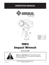 Greenlee HW3 Impact Wrench Manual de usuario