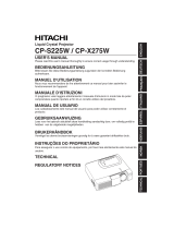 Hitachi Projector CP-S225W Manual de usuario