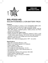HQ SOL-PC011 Manual de usuario