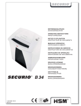 HSM HSM Securio B34C Level 3 Cross Cut Shredder Manual de usuario