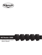 Klipsch HD Theater 1000 Manual de usuario