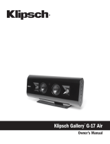 Klipsch Gallery G-17 AirPlay Manual de usuario