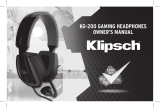 Klipsch KG-200 Audio Wired Gaming Headset Certified Factory Refurbished Manual de usuario