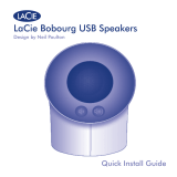 LaCie BOBOURG USB SPEAKERS Manual de usuario