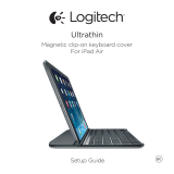 Logitech Ultrathin Magnetic clip-on keyboard cover for iPad Air Guía de instalación