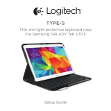 Logitech Type - S keyboard case for Samsung Galaxy Tab S 10.5 Manual de usuario