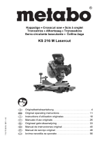 Metabo KS 216 Lasercut Instrucciones de operación