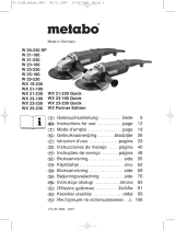 Metabo W 21-180 Instrucciones de operación