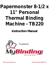 MyBinding Papermonster TB220 Manual de usuario