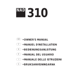 NAD 310 El manual del propietario