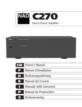 NAD Electronics C270 Manual de usuario