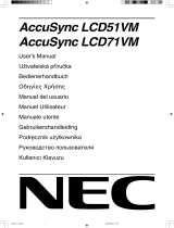 NEC AccuSync LCD51VM Manual de usuario