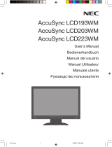 NEC AccuSync LCD193WM El manual del propietario